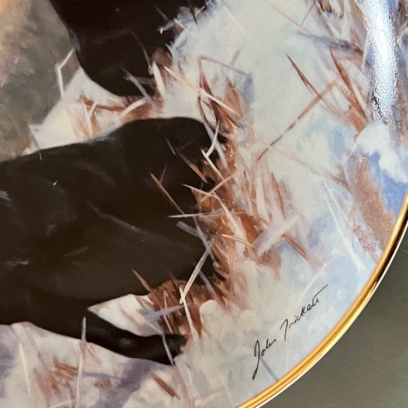 Winter Watch LABRADOR RETRIEVERS Royal Doulton ENGLAND John Trinkett PLATE - Picture 13 of 17